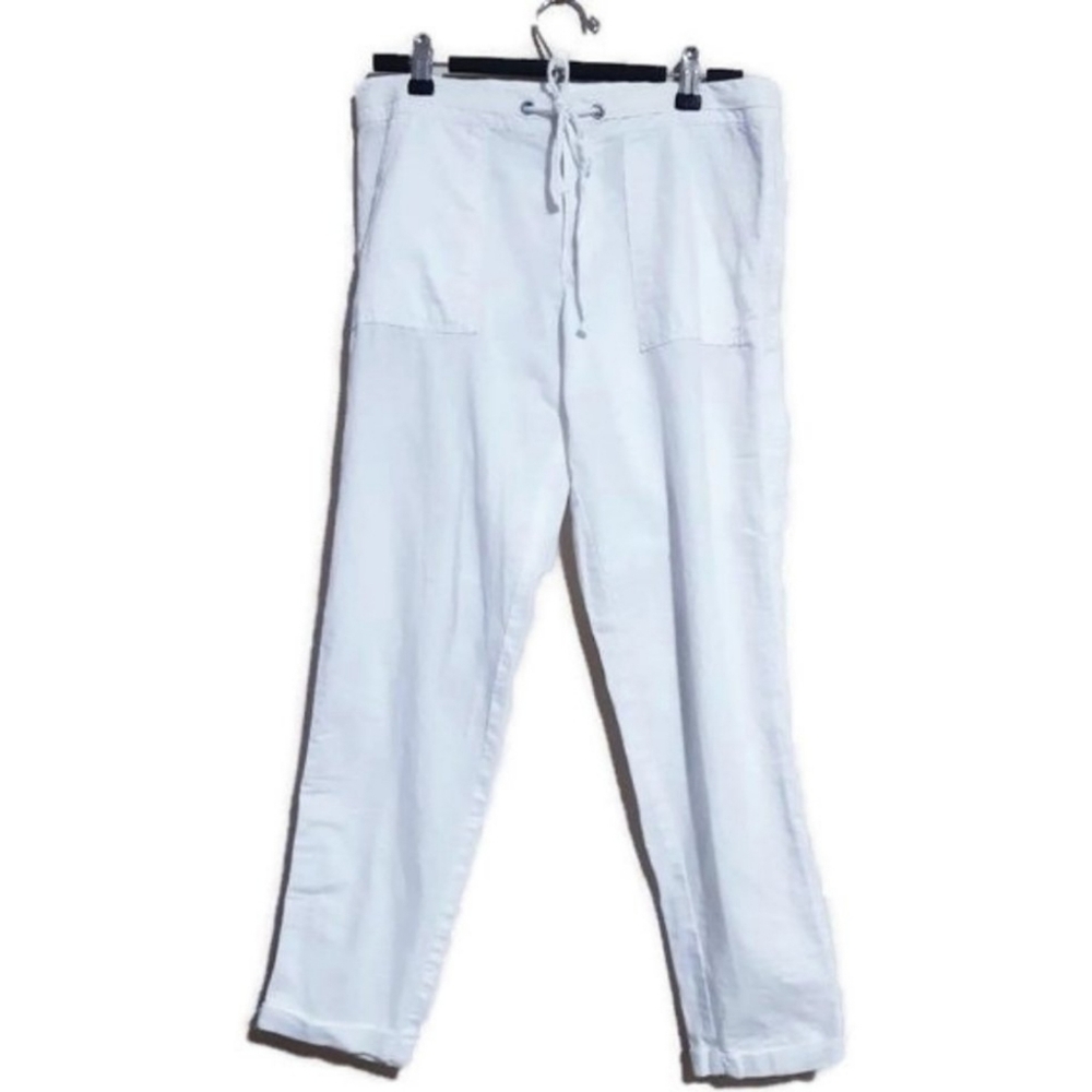 White linen pants